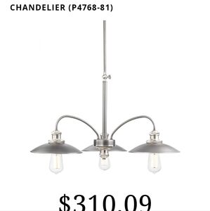 ARCHIVES COLLECTION THREE-LIGHT CHANDELIER (P4768-81)